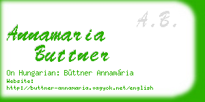 annamaria buttner business card