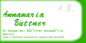 annamaria buttner business card